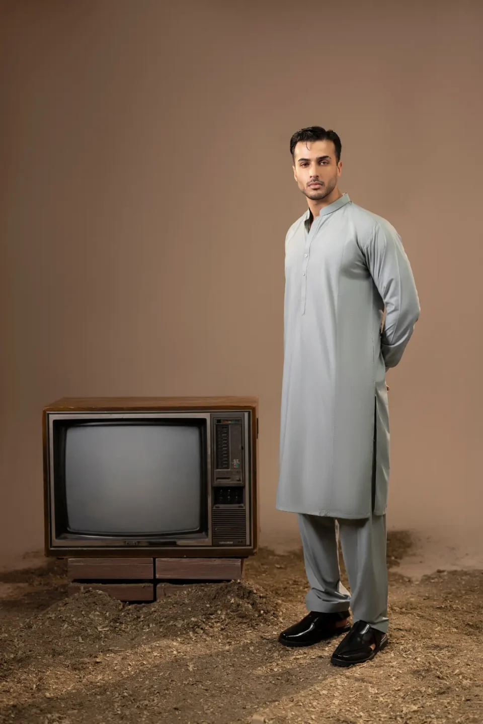 GRAPE GREEN SEMI-FORMAL KAMEEZ SHALWAR