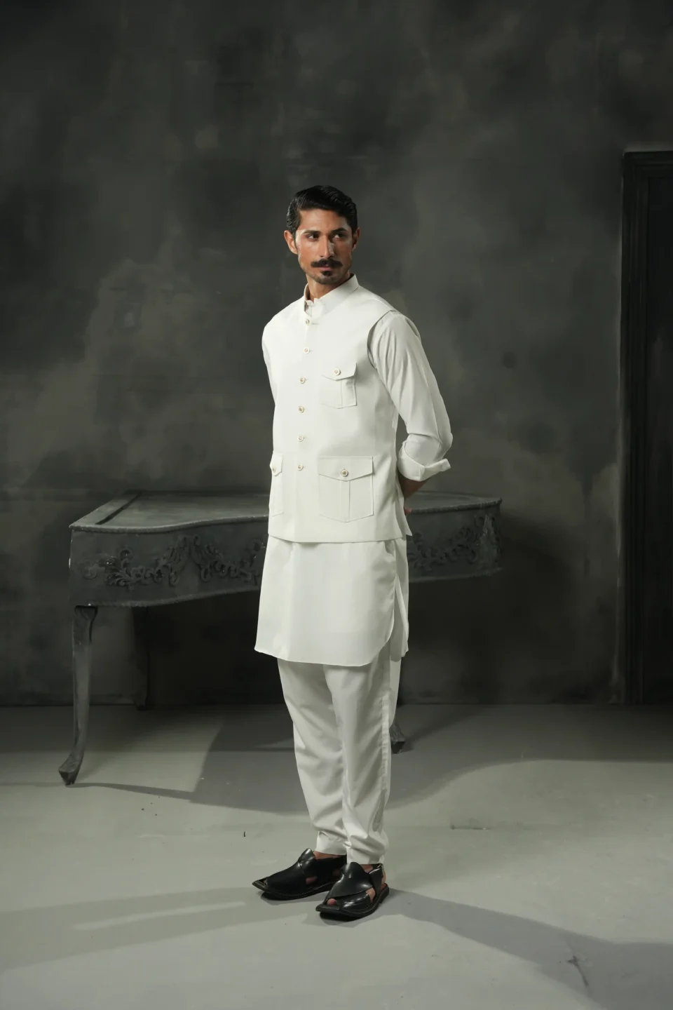 SUIT WITH MATCHING WAISTCOAT