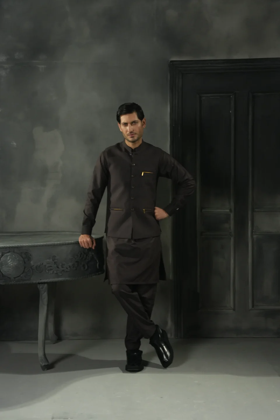 SUIT WITH MATCHING WAISTCOAT