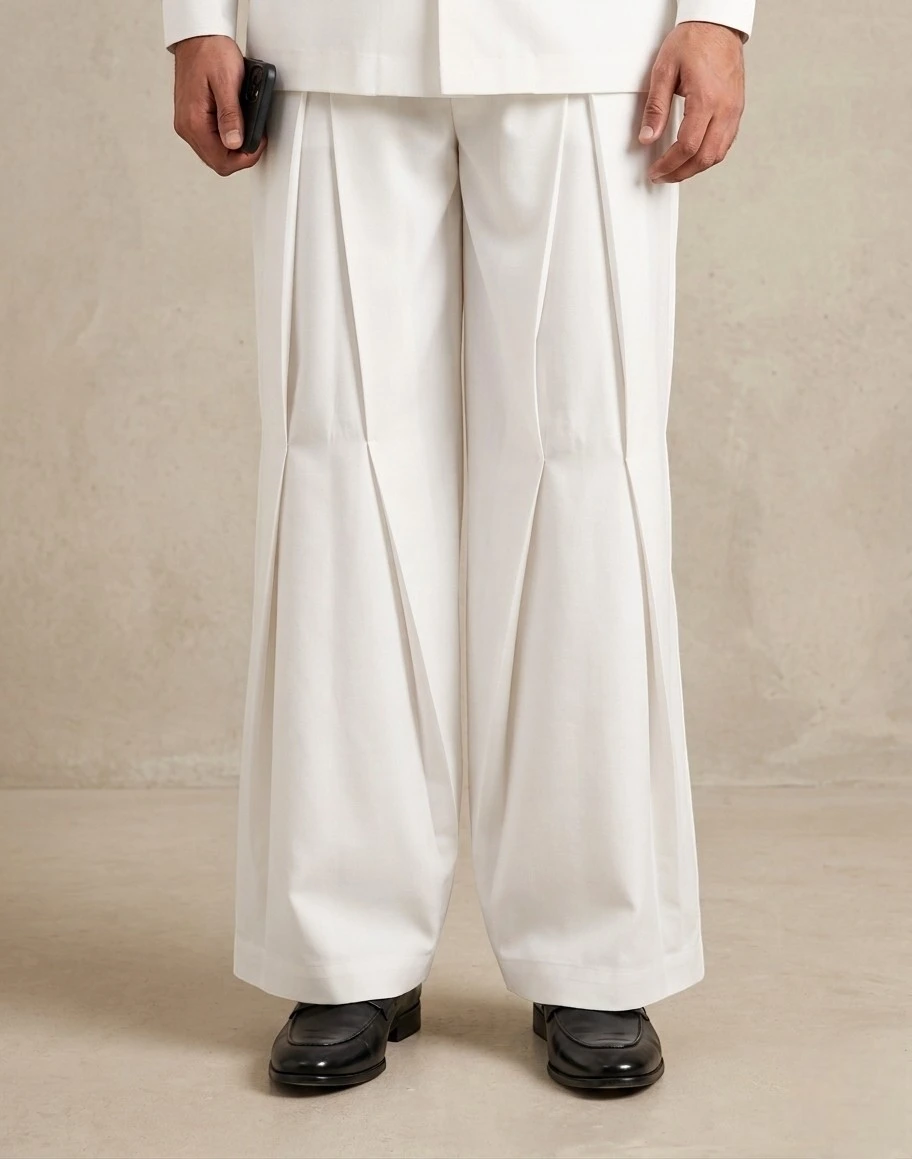 Shadow Drape Pleated Trousers