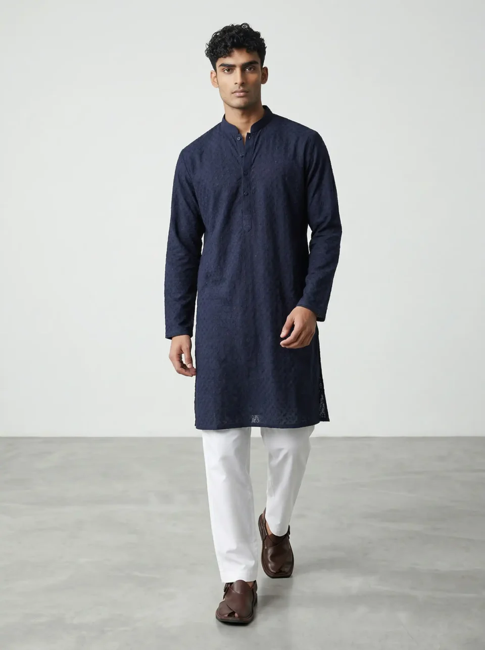 MIDNIGHT GRAIN KURTA TROUSER