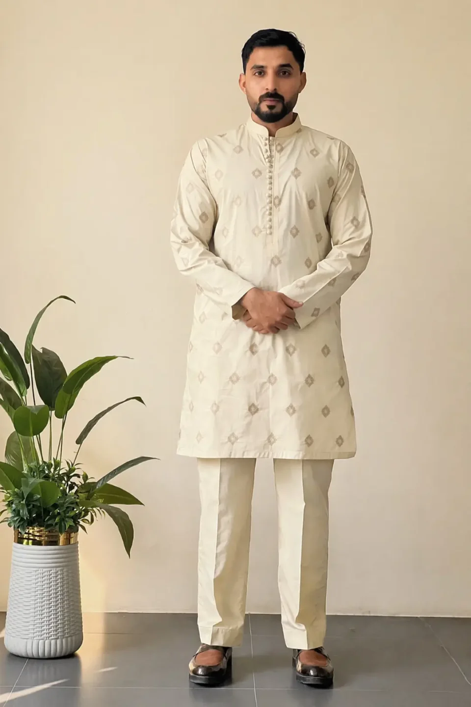 KHAAK EMBROIDED SUIT