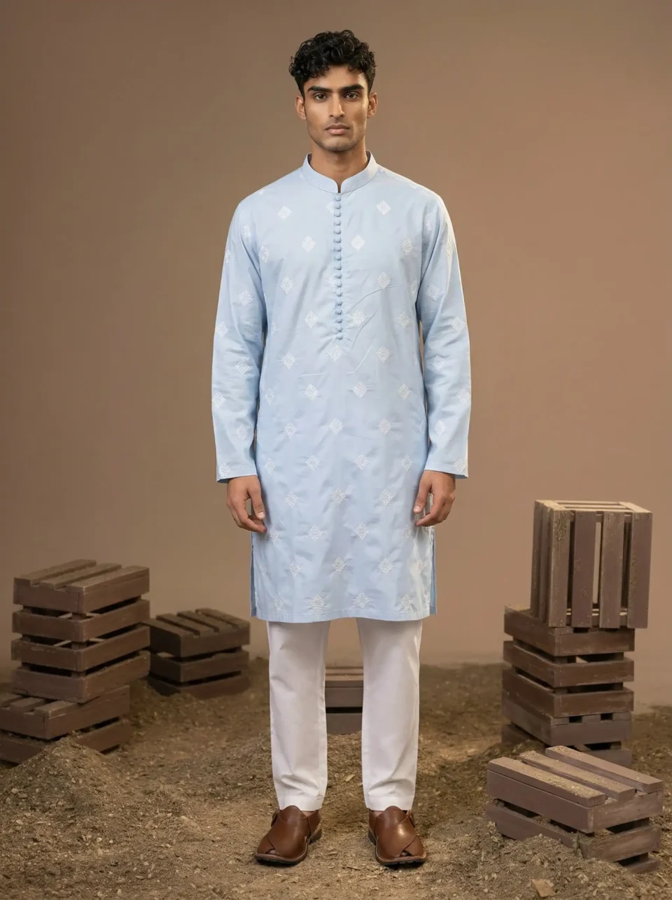 Aasmani EMBROIDED SUIT