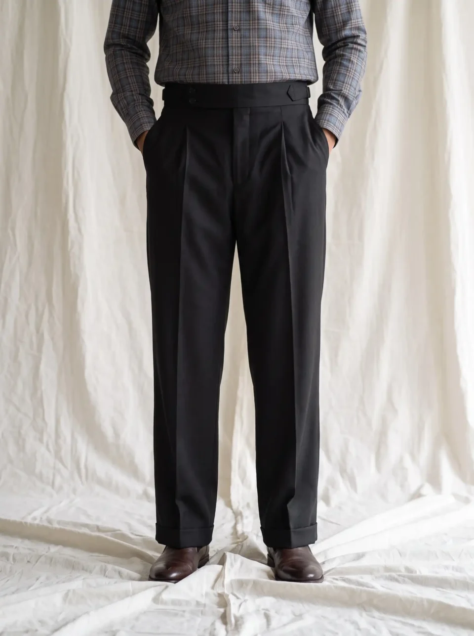 BLACK GURKHA PANTS
