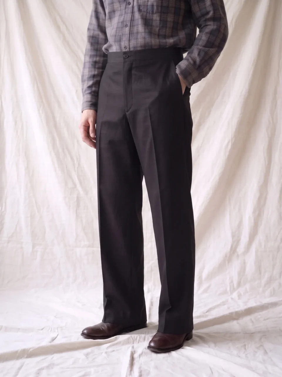 BLACK RELAXED COTTON TROUSER